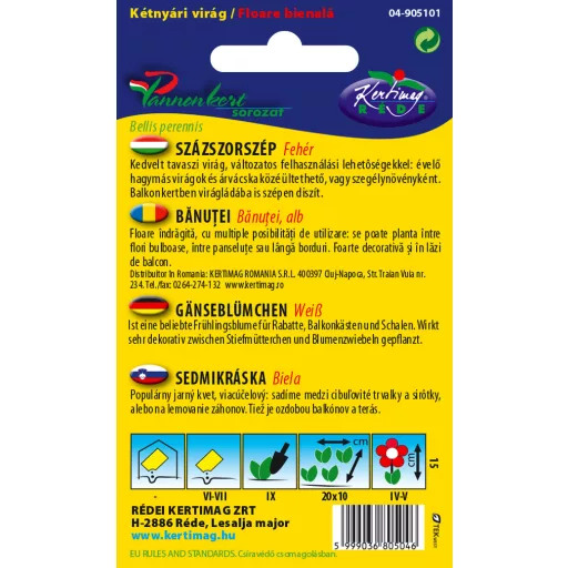 Rédei Százszorszép fehér 0,2 g (Virágmag)