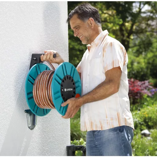 Gardena classic fali tömlődob 60 tömlővezető görgővel