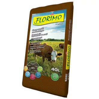 Florimo komposztált marhatrágya 40L – Virágföld, tőzeg, granulátum