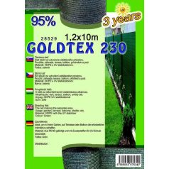 árnyékolóháló GOLDTEX230 1,2x10m zöld 95%