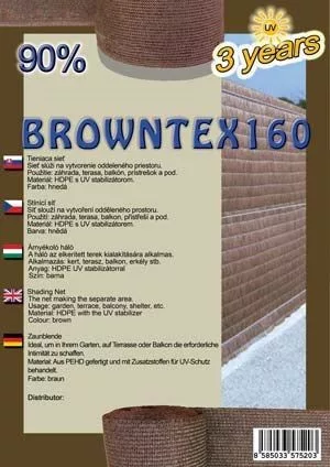 Browntex árnyékolóháló 160 g, 1,8×10 m (90%)