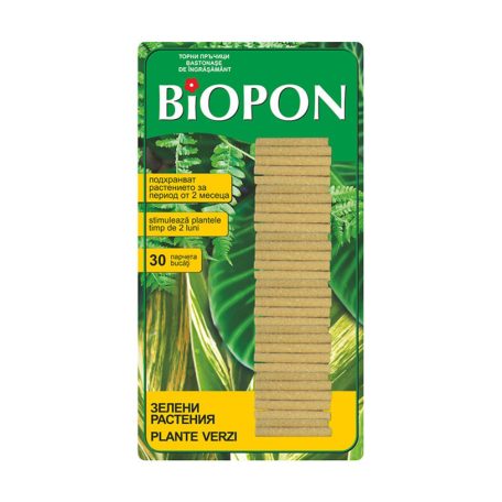 Biopon táprúd Zöld növény 30db/bliszter