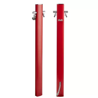   Kerti kút TOTEM 407 Korallvörös, 2 db csappal, tömlőtartó NÉLKÜL