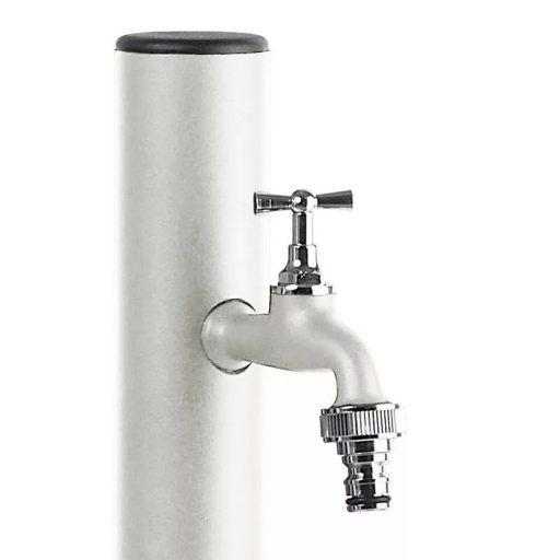 Kerti kút LOOP 409 fényes fehér, csappal, flexibilis bekötőcsővel