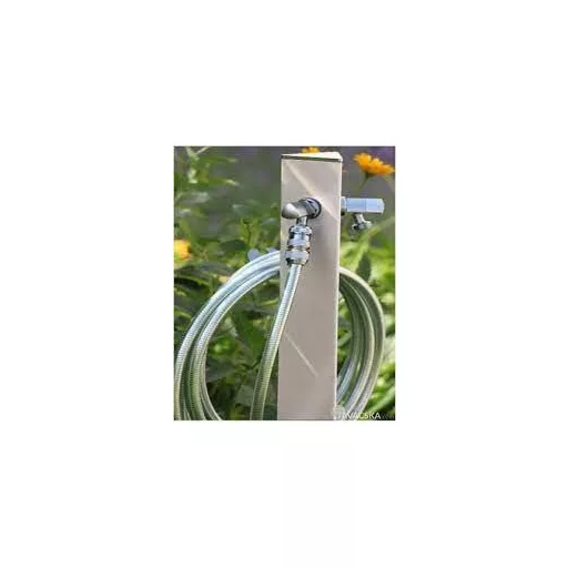 Kerti kút TRIANGLE 400 galambszürke, 2 db csappal, tömlőtartóval