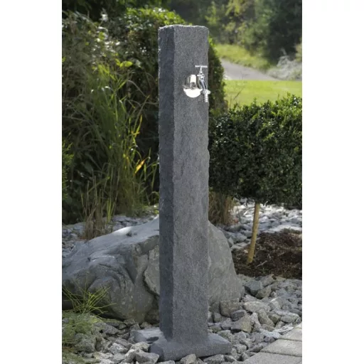 Kerti kút "Natura" gránit hatású, világos szürke, 98x12x12 cm, PE – Kerti csap
