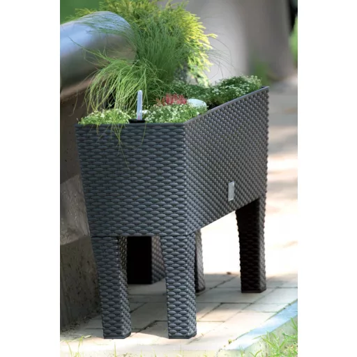 Balkonláda 600H Lábbal Rato Case High 2In1 - Antracit – Virágcserepek, virágládák