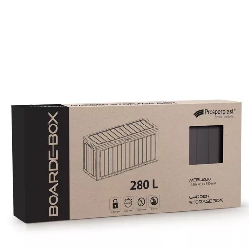 Boardebox 280L, Kerti Tárolódoboz - Antracit