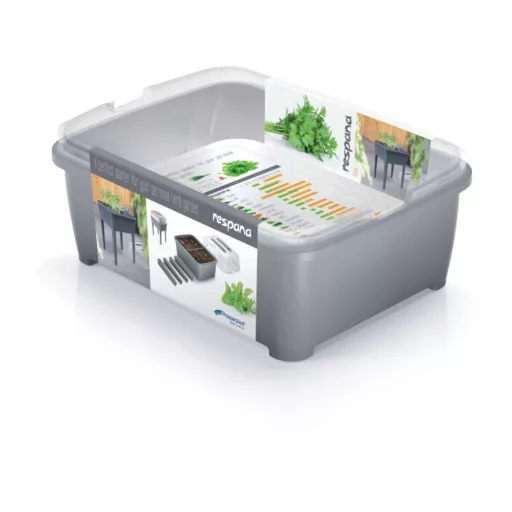 Zöldház 770 Respana Planter Set - Antracit – Virágcserepek, virágládák