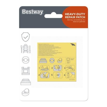 Bestway javító folt 6,5 × 6,5 cm 10db/csg