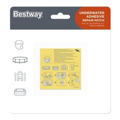 Bestway vízalatti javító folt 6,5 × 6,5 cm 10db/csg