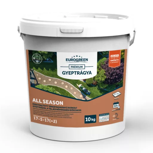 Eurogreen All Season gyeptrágya 10kg (17-5-17+2) (250-440m2) – Szezonális fenntartó trágyák