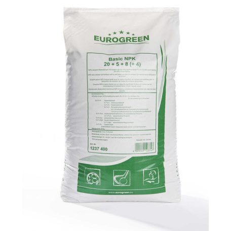 EUROGREEN - BASIC NPK (25 kg) gyeptrágya (20-5-8+4) (600-1000 m2)