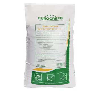 EUROGREEN - BASIC Turf NPK gyeptrágya 25kg – Szezonális fenntartó trágyák