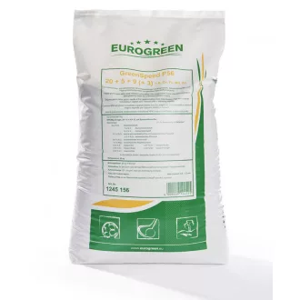   EUROGREEN - GREENSPEED P56 gyeptrágya 25kg (20-5-9+3+B,Cu,Fe,Mn,Zn) (830-1250 m2)