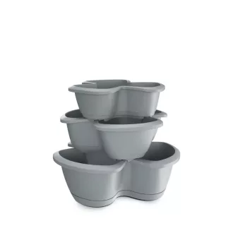 Virágcserép 123S Respana Trio - Antracit Dret123S-405U – Virágcserepek, virágládák