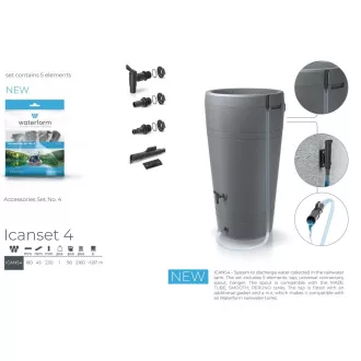 Vízgyűjtő Tanker S4 Csatlakoztató készlet Ican szett - Szürke