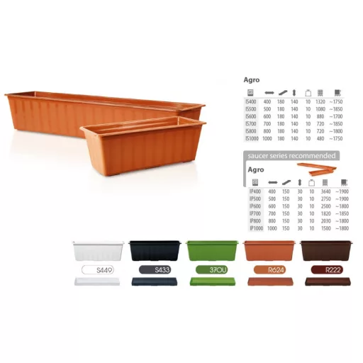 Balkonláda 1000 Agro - Antracit