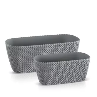 Balkonláda 400 Splofy Case - Kő Szürke