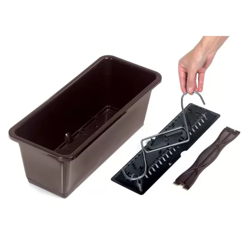 Balkonláda 500W Önöntözős Camelia W - Barna – Virágcserepek, virágládák