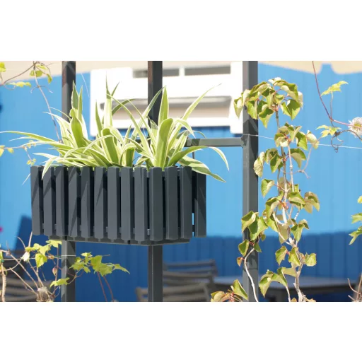 Balkonláda 600W Boardee Fencycase W - Kő Szürke – Virágcserepek, virágládák