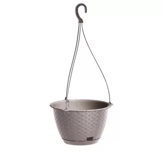 Függőcserép 215 Ratolla Round W - Mokka – Virágcserepek, virágládák