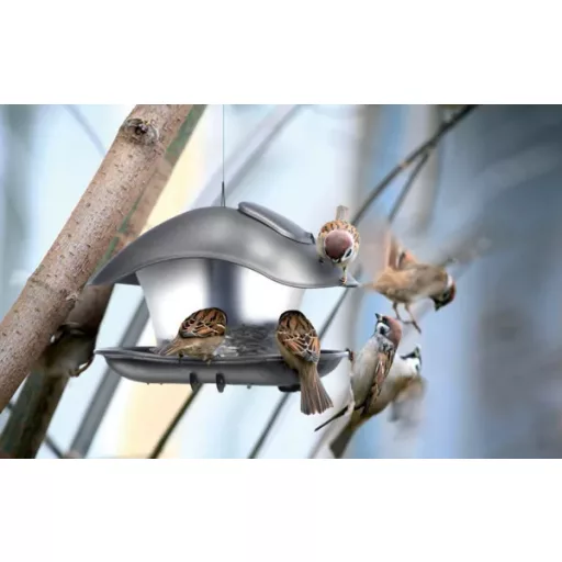 Madáretető Birdyfeed Square - Kő Szürke