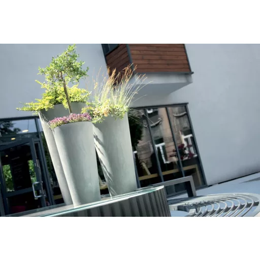 Virágcserép 150E Tubus Slim Beton Effect 2In1 - Beton – Virágcserepek, virágládák
