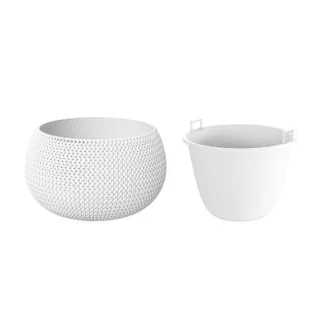 Virágcserép 180 Splofy Bowl 2In1 - Fehér – Virágcserepek, virágládák