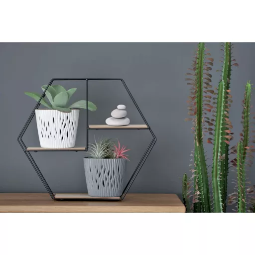 Virágcserép 190 Sandy Round 2In1 - Kő Szürke