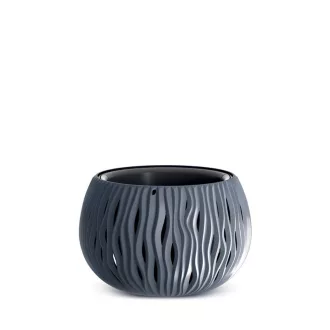 Virágcserép 240 Sandy Bowl 2In1 - Antracit – Virágcserepek, virágládák