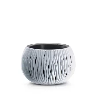 Virágcserép 290 Sandy Bowl 2In1 - Fehér – Virágcserepek, virágládák