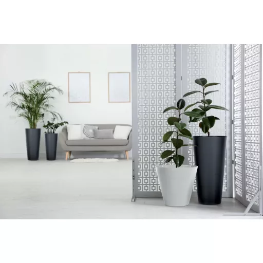 Virágcserép 300 Tubus Slim 2In1 - Fehér – Virágcserepek, virágládák