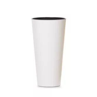 Virágcserép 300S Tubus Slim Shine Fényes 2In1 - Fehér – Virágcserepek, virágládák