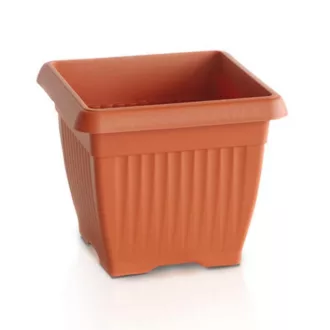 Virágcserép 37 Terra Négyszög - Terrakotta