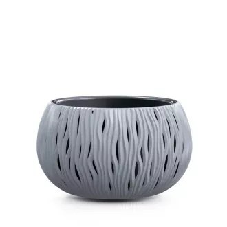 Virágcserép 370 Sandy Bowl 2In1 - Kő Szürke