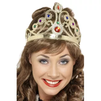 Korona, színes kövekkel - Arany