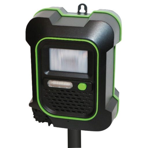 Ultrahangos riasztó 200 m2/kutya, macska róka, nyest, gém riasztására /elem/adap