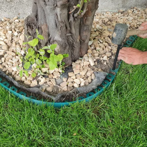 Gyepszegély szett easy border barna (4,0cm*10m barna szegély + 20db leszúró tüske)