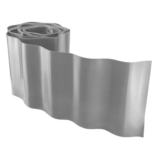 Gyepszegély, hullámos 20cm/9m szürke