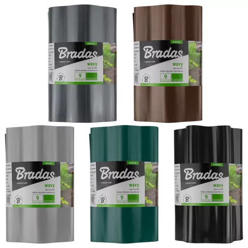 Gyepszegély, hullámos 20cm/9m szürke