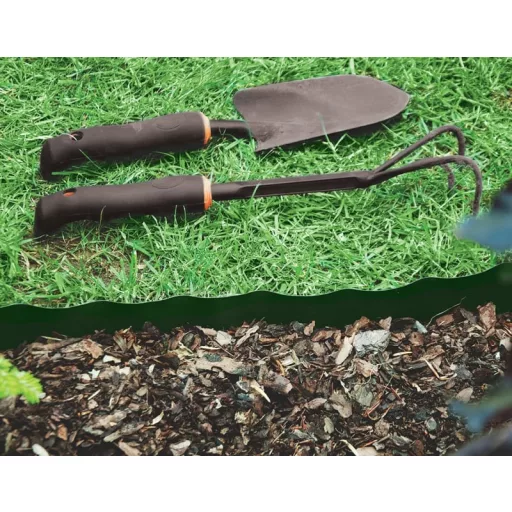 Gyepszegély hullámos 9m x 15cm, zöld  obfg 0915