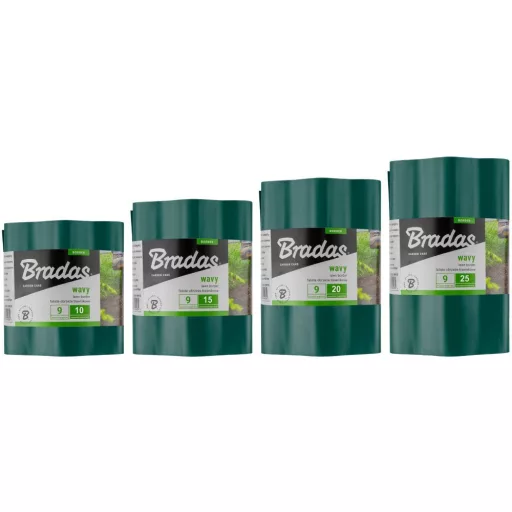 Gyepszegély hullámos 9m x 25cm, zöld obfg 0925