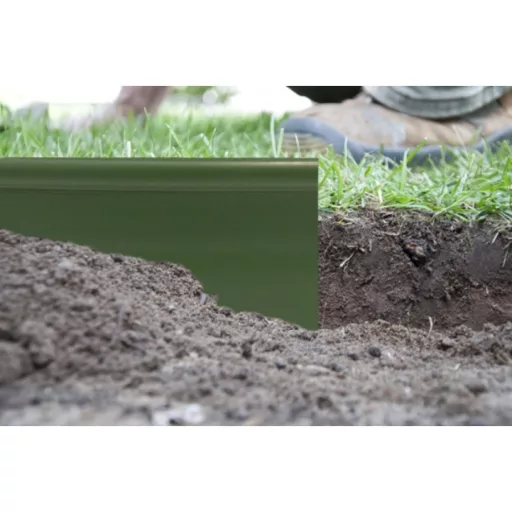 Gyepszegély egyenes 18m x 12,5cm, zöld obkg18125