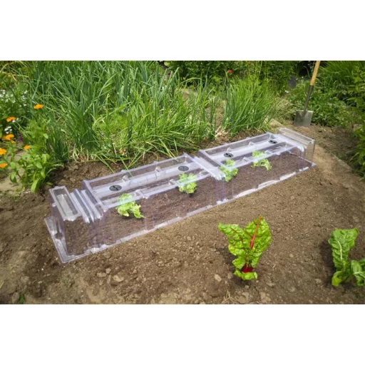 Pvc kerti alagút rögzítővel, szellőzővel 22x86x40cm
