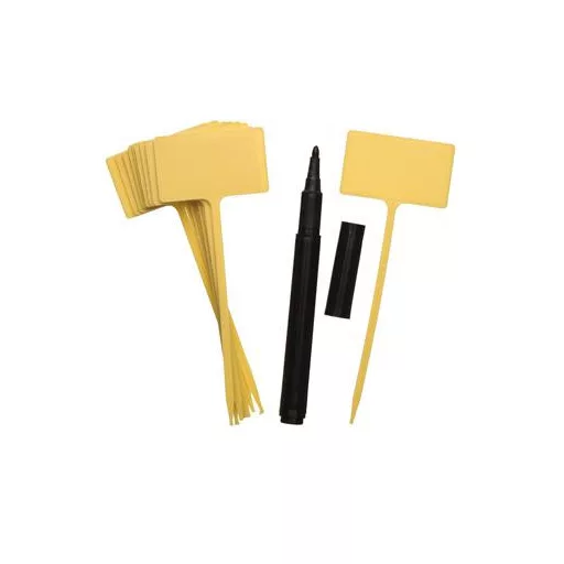 Jeltábla sárga, filctolllal, 13 cm, 10db – Palántázás