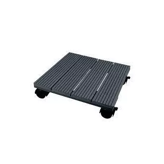 Görgős virágtartó talp,wpc alapanyagú,antracit, 7,4x30x30cm – Virágcserepek, virágládák
