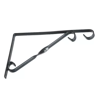 Fali virágtartó kar fekete  30 cm
