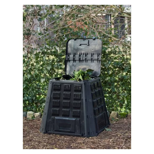 Komposztáló, műanyag,80x88,5x88,5cm 400l