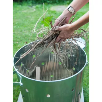   Tradícionális lombégető,horganyzott fedéllel, kerek, 110 l 72x46cm